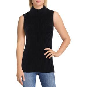 Morgan Taylor Womens Black Ribbed Knit Turtleneck Sweater NWOT